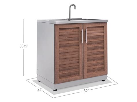 newage outdoor kitchen 18 gauge stainless steel sink cabinet|newage stainless steel sink cabinet.